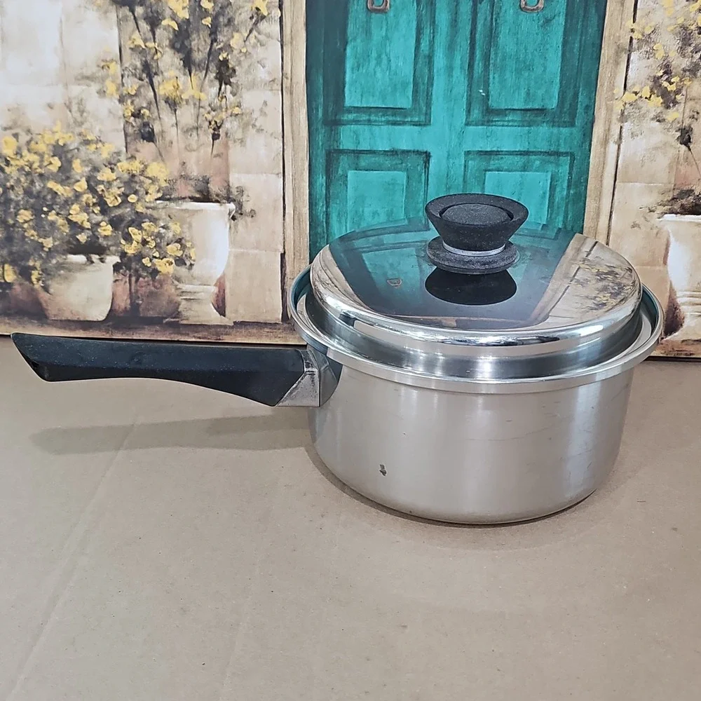Amway Queen Cookware 3 Qt Sauce Pan Stainless Multi-Ply 18/8 Pot W/ Lid USA Made